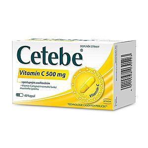 Cetebe Vitamin C 500 mg s postupným uvolňováním 60 kapslí obraz