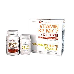 Pharma Activ Vitamin K2 MK7 + D3 Forte 125 tablet + Vitamin D3 Forte 2000I.U. 30 tablet obraz