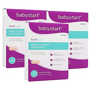 Babystart FertilCare vitamíny pro ženy s kyselinou listovou 30 tbl. 3 balení: 3x 30 tablet obraz
