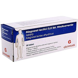Medicamenta Magnesii lactici 0.5 tbl. 50 tablet obraz