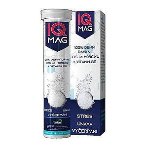 IQ Mag Hořčík 375 mg + vitamin B6 20 šumivých tablet obraz