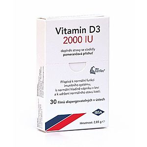 IBSA Vitamin D3 2000 IU 30 filmů rozpustných v ústech obraz