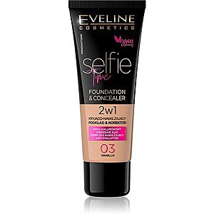 Eveline Cosmetics Selfie Time make-up a korektor 2 v 1 odstín 03 Vanilla 30 ml obraz