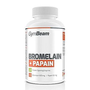 Bromelain + Papain - GymBeam 90 kaps. obraz
