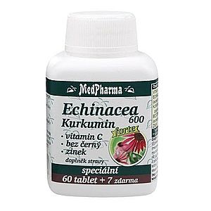Medpharma Echinacea 600 Forte + kurkumin + vitamin C + bez černý + zinek 67 tablet obraz