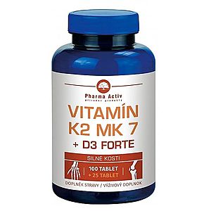Pharma Activ Vitamin K2 MK7 + D3 FORTE 1000 I.U. 125 tablet obraz