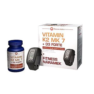 Pharma Activ Vitamín K2 MK 7 + D3 Forte 125 tablet + dárek Fitness náramek obraz