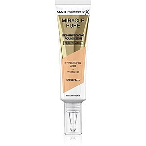 Max Factor Miracle Pure Skin dlouhotrvající make-up SPF 30 odstín 32 Light Beige 30 ml obraz