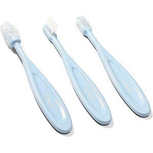 BabyOno Toothbrush zubní kartáček pro děti Blue 3 ks obraz