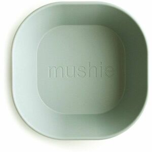 Mushie Square Dinnerware Bowl miska Sage 2 ks obraz