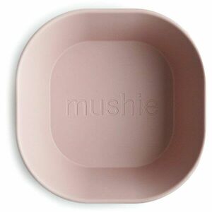Mushie Square Dinnerware Bowl miska Blush 2 ks obraz