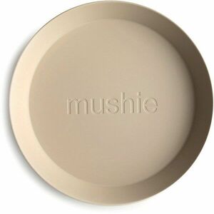 Mushie Round Dinnerware Plates talíř Vanilla 2 ks obraz