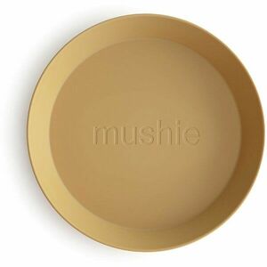 Mushie Round Dinnerware Plates talíř Mustard 2 ks obraz