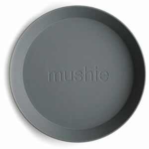 Mushie Round Dinnerware Plates talíř Smoke 2 ks obraz