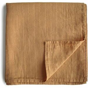 Mushie Muslin Swaddle Blanket Organic Cotton zavinovačka Fall Yellow 120cm x 120cm 1 ks obraz