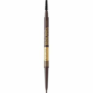 Eveline Cosmetics Micro Precise voděodolná tužka na obočí s kartáčkem 2 v 1 odstín 03 Dark Brown 4 g obraz