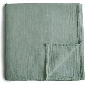 Mushie Muslin Swaddle Blanket Organic Cotton zavinovačka Roman Green 120cm x 120cm 1 ks obraz