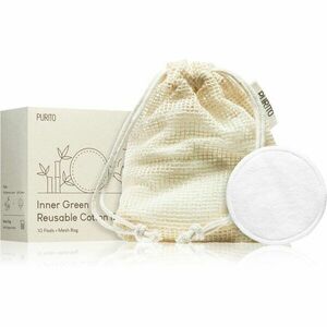 Purito Inner Green Reusable Cotton Rounds bavlněné tamponky pro odlíčení a čištění pleti 10 ks obraz