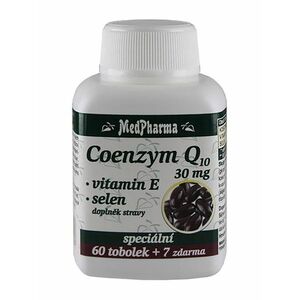 Medpharma Coenzym Q10 30 mg + vitamín E + selen 67 tobolek obraz