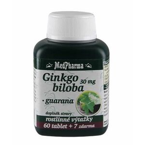 Medpharma Ginkgo biloba 30 mg + Guarana 67 tablet obraz