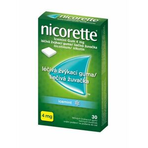 Nicorette Icemint Gum 4 mg léčivá žvýkací guma 30 žvýkaček obraz
