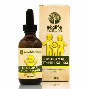 Ekolife Natura Lipozomální vitamín K2 + D3 kapky 60 ml obraz