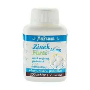 Medpharma Zinek Forte 25 mg 107 tablet obraz