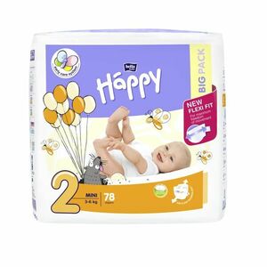 Bella Baby Happy Mini 3-6 kg dětské plenky 78 ks obraz