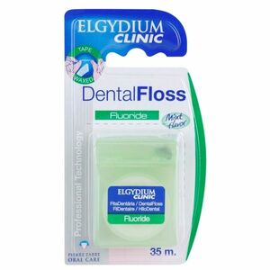 Elgydium Clinic Fluoride dentální nit příchuť Mint Flavor 35 m obraz