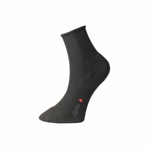 Ponožky s jemným sevřením lemu "Roll-top"- s mikroplyšem - černé - Ovecha Velikost: 23-24 obraz