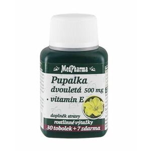 Medpharma Pupalka dvouletá 500 mg + Vitamín E 37 tobolek obraz