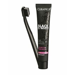 Curaprox BLACK IS WHITE Set bělící zubní pasta 90 ml + kartáček CS 5460 obraz