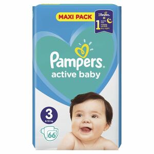 Pampers Active Baby vel. 3 Maxi Pack 6-10 kg dětské pleny 66 ks obraz