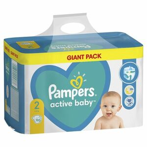 Pampers Active Baby vel. 2 Giant Pack 4-8 kg dětské pleny 96 ks obraz