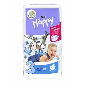 Bella Baby Happy Midi 5-9 kg dětské pleny 52 ks obraz