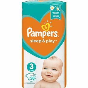 Pampers Sleep & Play vel. 3 Midi 6-10 kg dětské pleny 58 ks obraz