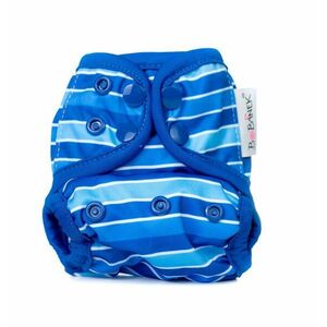 Bobánek Novorozenecké svrchní kalhotky patentky 1 ks modré proužky obraz