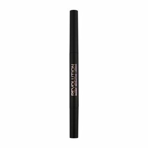 Makeup Revolution Duo Dark Brown tužka na obočí 1 g obraz