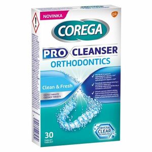 COREGA Pro Cleanser Orthodontics Čistící tablety 30 ks obraz