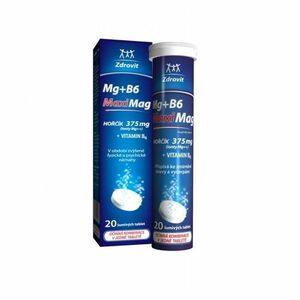 ZDROVIT MaxiMag hořčík 375 mg + vitamín B6 20 šumivých tablet obraz