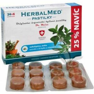 DR. WEISS HerbalMed pastilky Eukalypt + máta + vitamín C 24+6 pastilek obraz