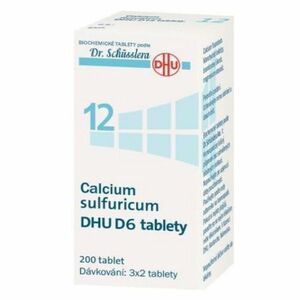 DR. SCHÜSSLERA Calcium sulfuricum DHU D6 No.12 200 tablet obraz
