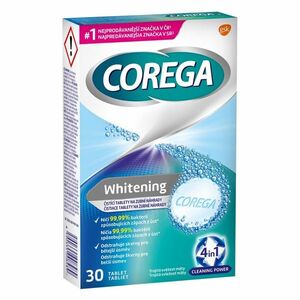 COREGA Whitening Antibakteriální čistící tablety 30 ks obraz