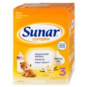 SUNAR Complex 3 batolecí mléko vanilka od 12 měsíce 600 g obraz