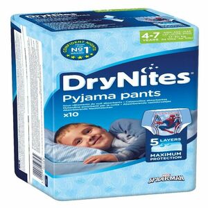 HUGGIES DRY NITES kalhotky absorpční 4 - 7 / M / boys / 17 - 30 kg / 10 ks obraz