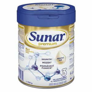 SUNAR Premium 3 batolecí mléko od ukončeného 12. měsíce 700 g obraz