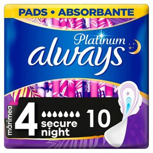 ALWAYS Platinum Ultra Night Hygienické vložky s křidélky 10 ks obraz