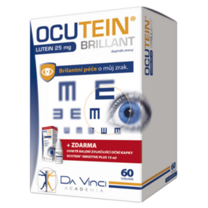 DA VINCI ACADEMIA Ocutein brillant lutein 25 mg 60 tobolek + Zvlhčující oční kapky 15 ml ZDARMA obraz