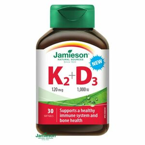 JAMIESON Vitamíny K2 120mcg a D3 1000 IU 30 kapslí obraz