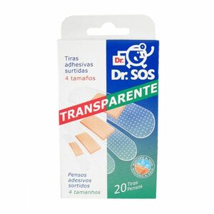 DR.SOS Transparentní voděodolné elastické náplasti mix 20ks obraz